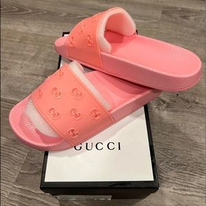 Pink Gucci Slides